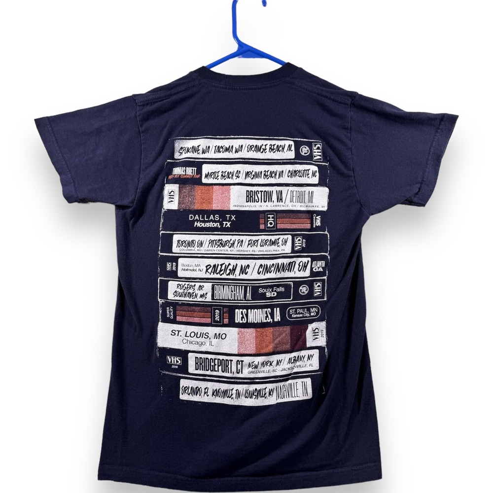 Thomas Rhett VHS-19 Tour T Shirt Mens Small Navy Blue Concert Tee 2019